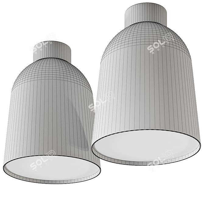 Elegant Clavio Ceiling Light 3D model image 2