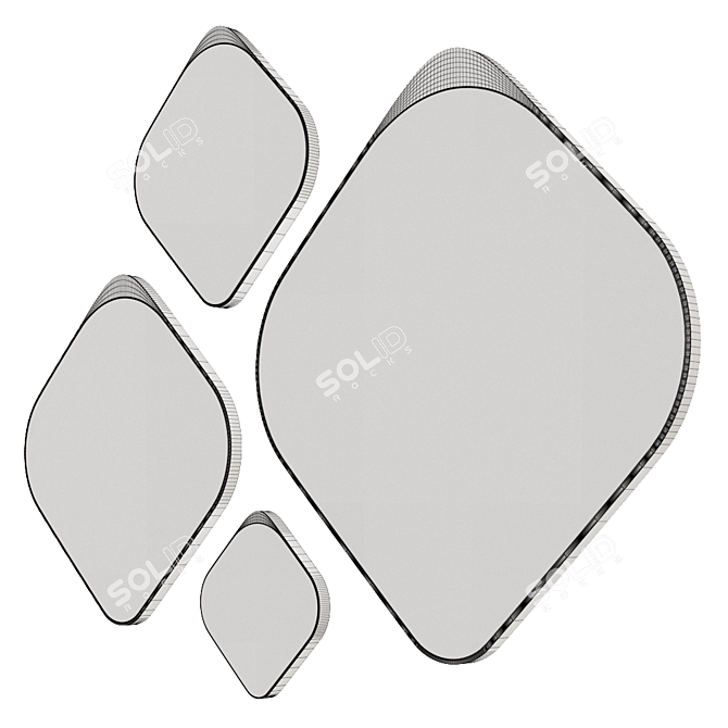 Sophisticated Phyton Mirror: Available in 4 Colors 3D model image 2