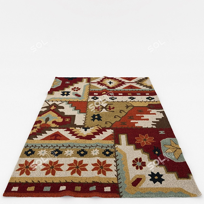 Versatile Set of 6 Rugs 3D model image 6