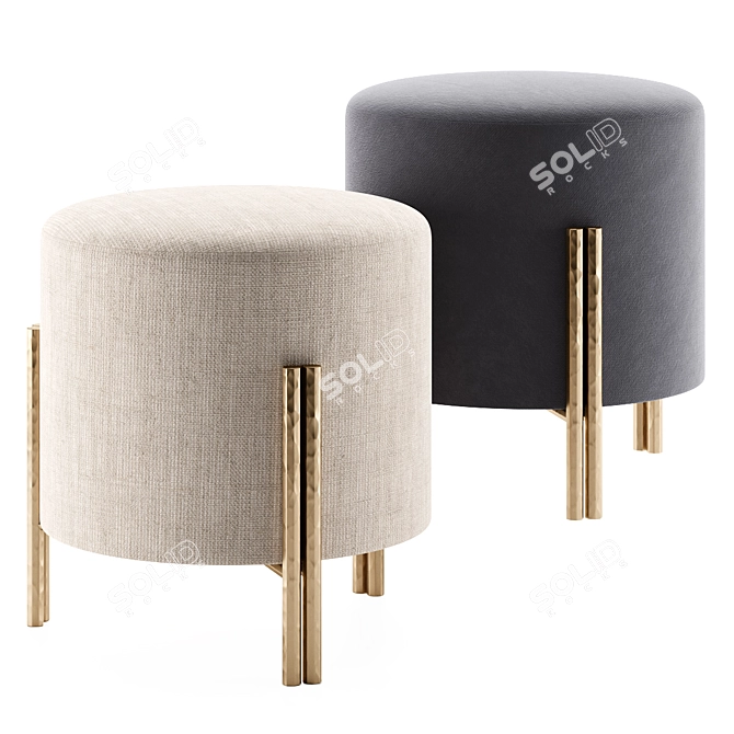 Elevate Your Space: MELANGE Stool 3D model image 2