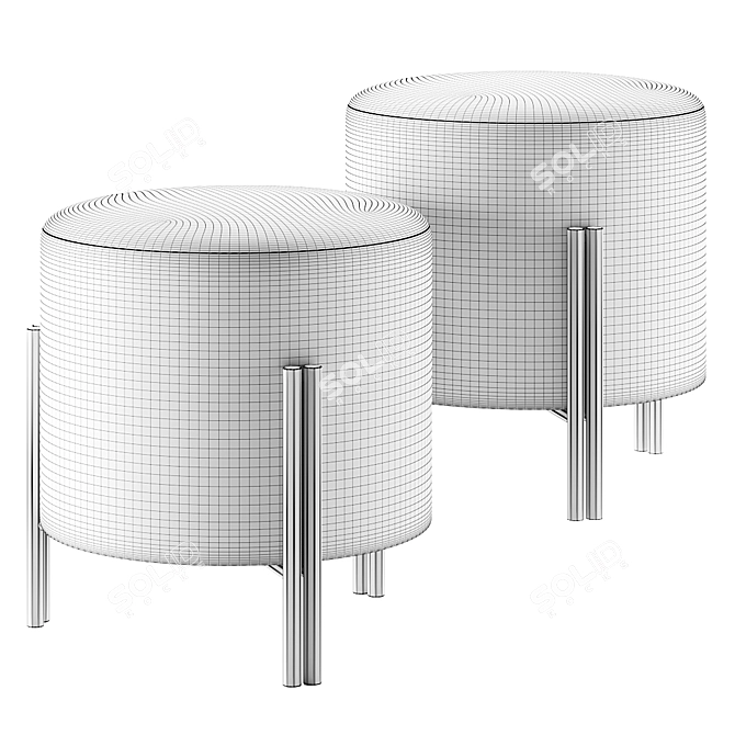 Elevate Your Space: MELANGE Stool 3D model image 1