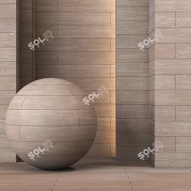 Seamless Parquet Texture 4k (2 Colors) 3D model image 2