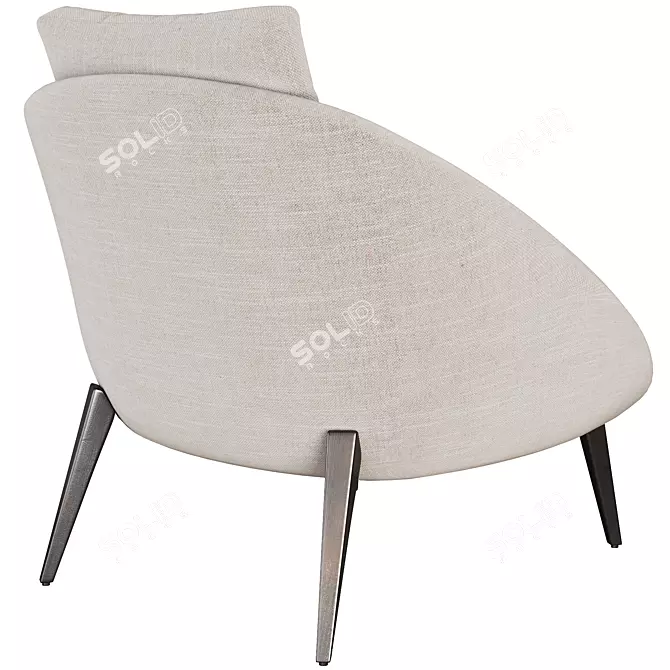 LIDO Fabric Chair: Modern Elegance for Your Home 3D model image 3
