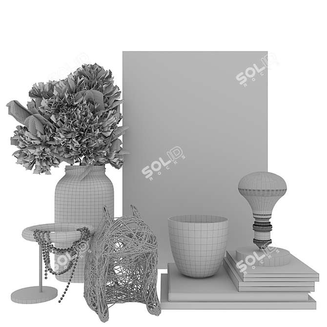 Elegant Decorative Set: High Quality & Detailed 3D model image 6