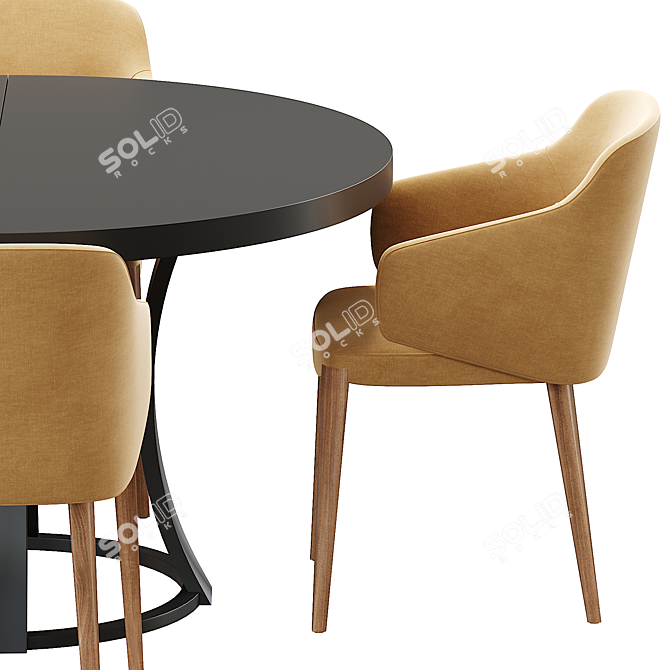 Potocco Concha Dining Set: Modern Elegance in Every Bite! 3D model image 3