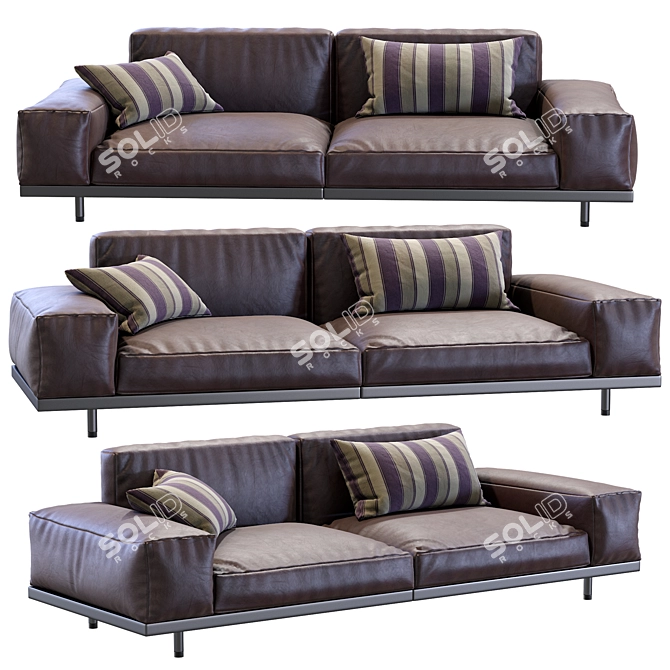 Contemporary Naviglio Sofa: Ultimate Comfort & Style 3D model image 1