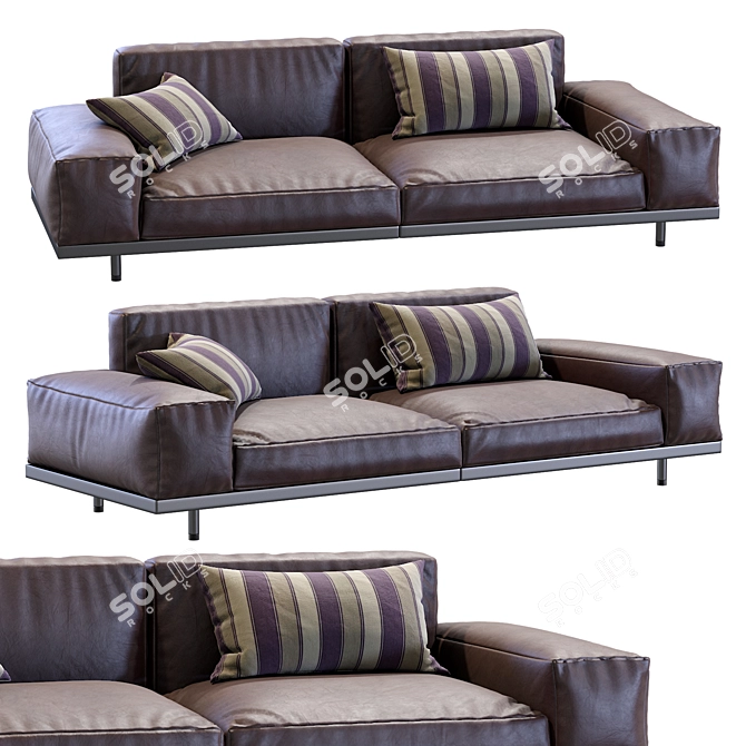 Contemporary Naviglio Sofa: Ultimate Comfort & Style 3D model image 2