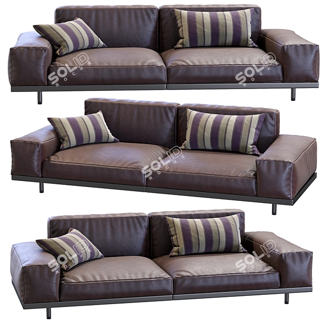 Contemporary Naviglio Sofa: Ultimate Comfort & Style 3D model image 3