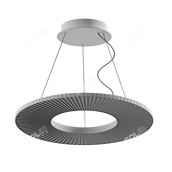 Iris H596 Pendant: Striking Minimalist Design 3D model image 2