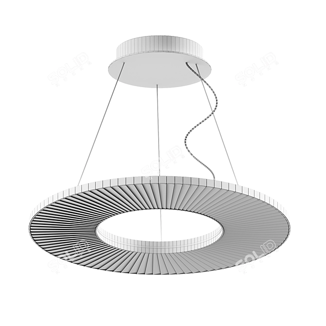 Iris H596 Pendant: Striking Minimalist Design 3D model image 3