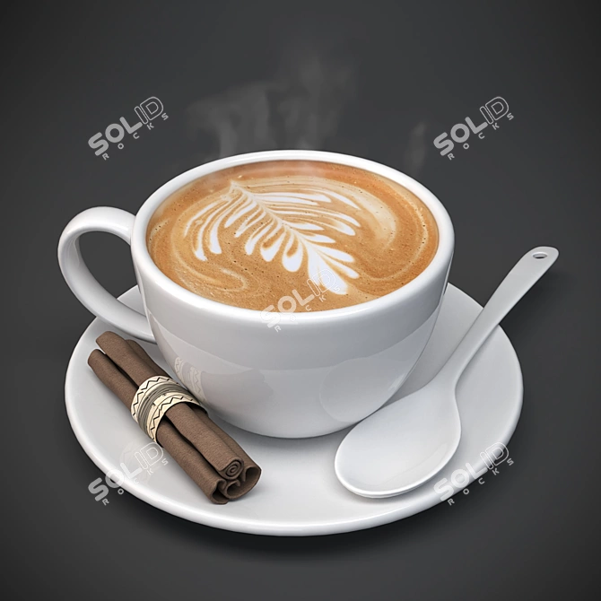 Steaming Cup of Joe 3D model image 2