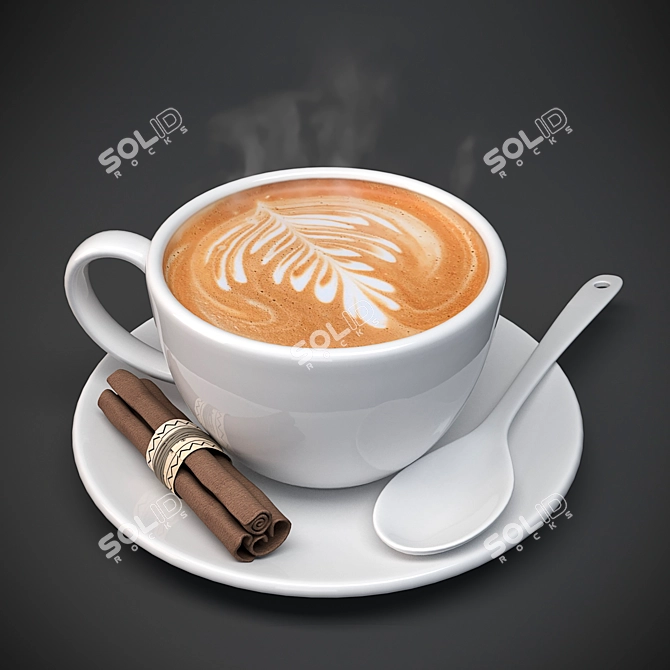 Steaming Cup of Joe 3D model image 4