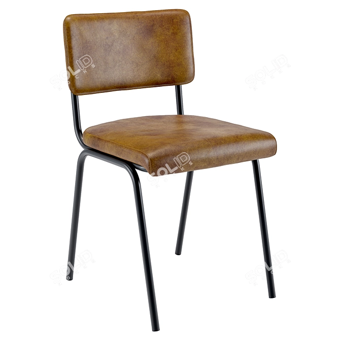 Chaplin Retro Dining Chair 3D model image 1