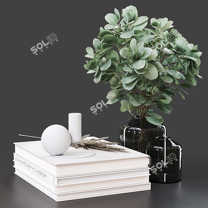 Elegant Decor Set 075: High-Quality, Detailed, Perfect for Close-Up Renders 3D model image 2