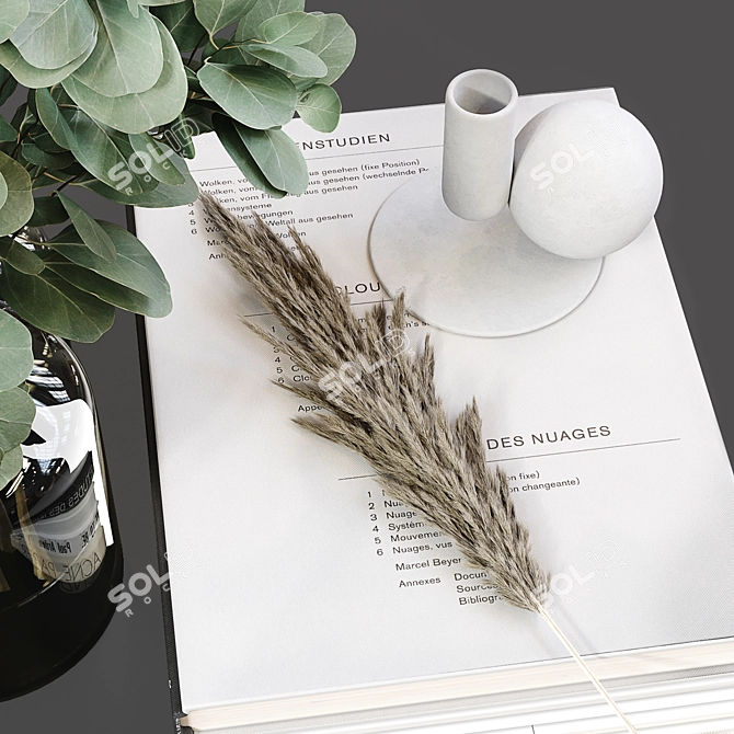 Elegant Decor Set 075: High-Quality, Detailed, Perfect for Close-Up Renders 3D model image 3