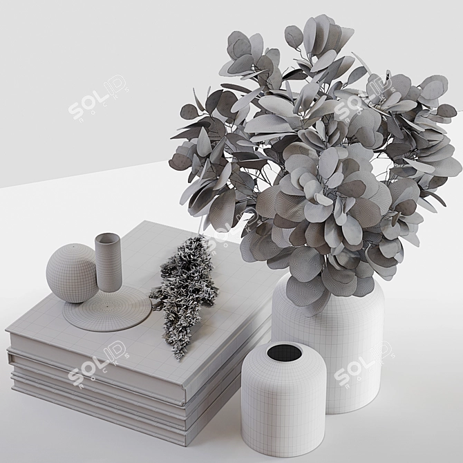 Elegant Decor Set 075: High-Quality, Detailed, Perfect for Close-Up Renders 3D model image 4