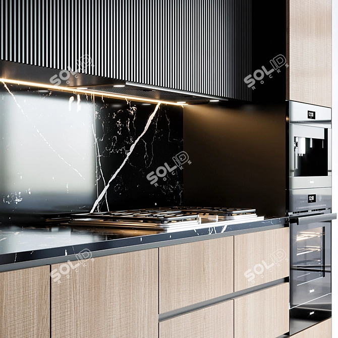 Designer Kitchen Set: Miele Appliance & Brizo Faucet 3D model image 4