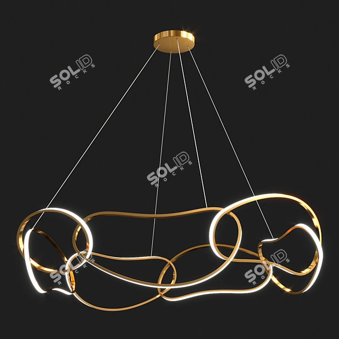 Glamourous Crystal Chandelier. 3D model image 1