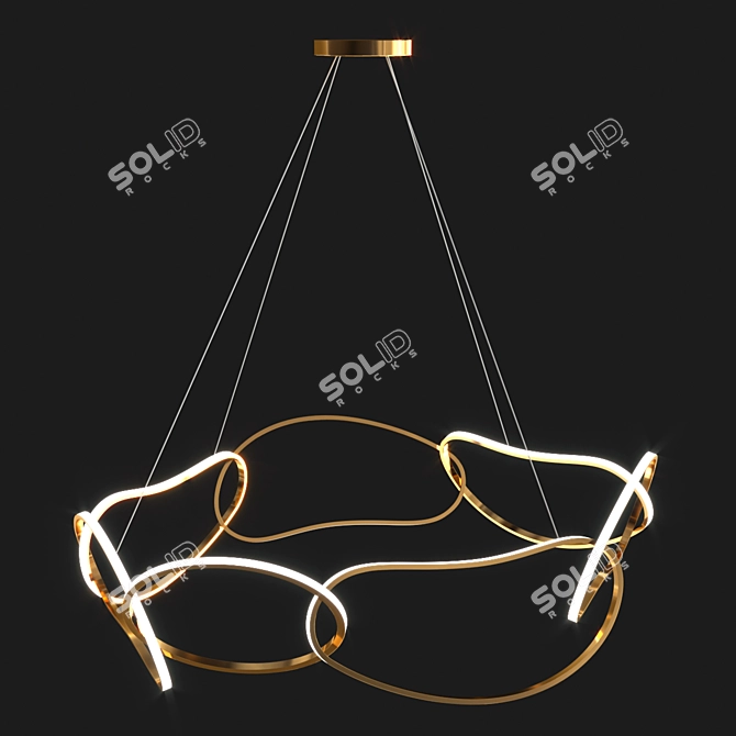 Glamourous Crystal Chandelier. 3D model image 2