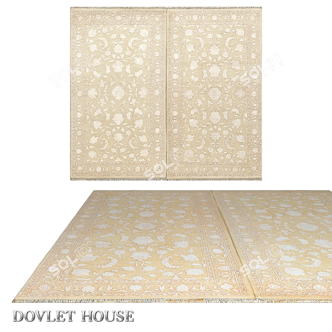 DOVLET HOUSE Carpet Pair: 16199 - Wool & Art Silk 3D model image 1