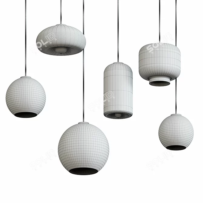 Scandi Pendant Lamp: Sleek and Stylish 3D model image 2