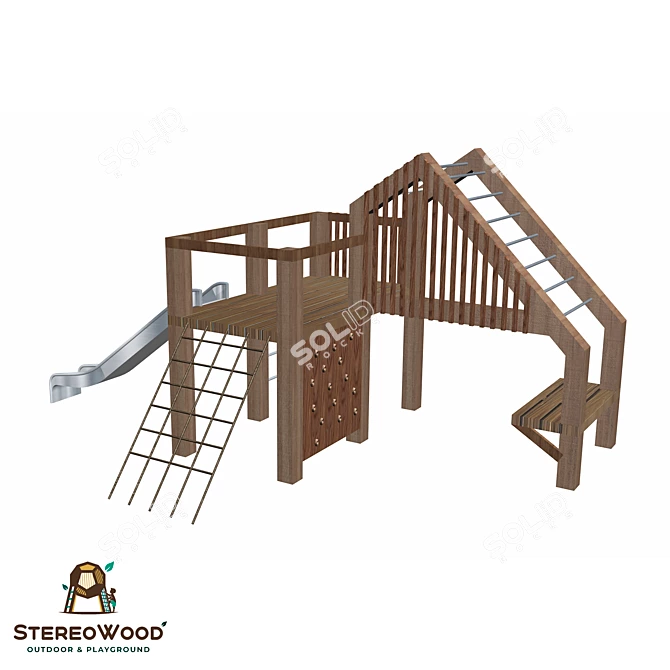 BALKWOOD CWPg169.101 Indoor Playground Set 3D model image 1