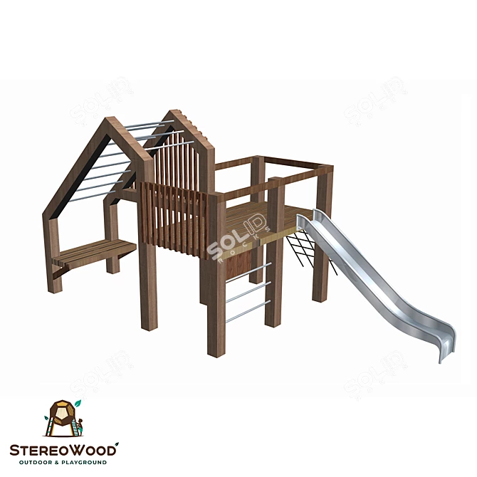 BALKWOOD CWPg169.101 Indoor Playground Set 3D model image 2