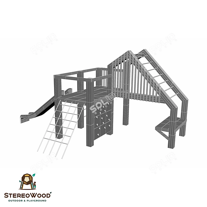 BALKWOOD CWPg169.101 Indoor Playground Set 3D model image 3