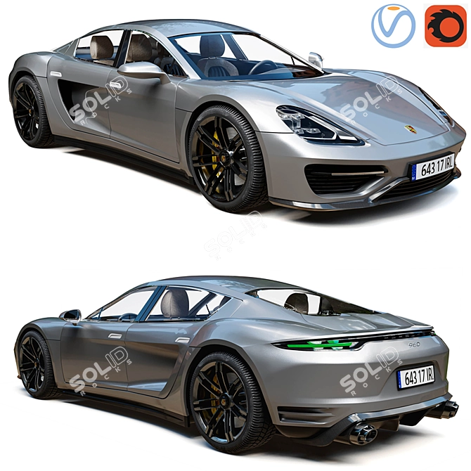 Luxury Porsche 960 Turismo: 2021 Power & Elegance 3D model image 7