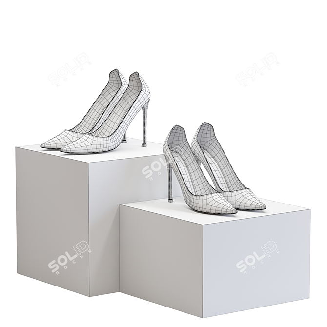 Chic Dior D-Moi Pumps 3D model image 2
