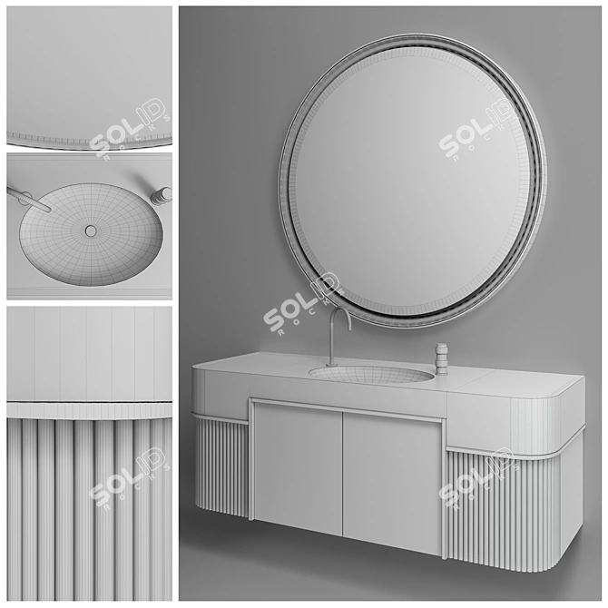 Italian Bathroom Furniture Set 3D model image 3