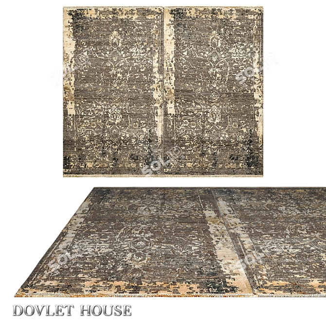 Title: Double Bliss Carpet by DOVLET HOUSE 3D model image 1