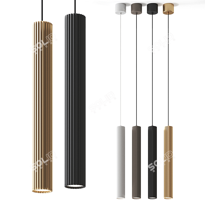 Elegant Lustrin LS01 Pendant Lamp 3D model image 1