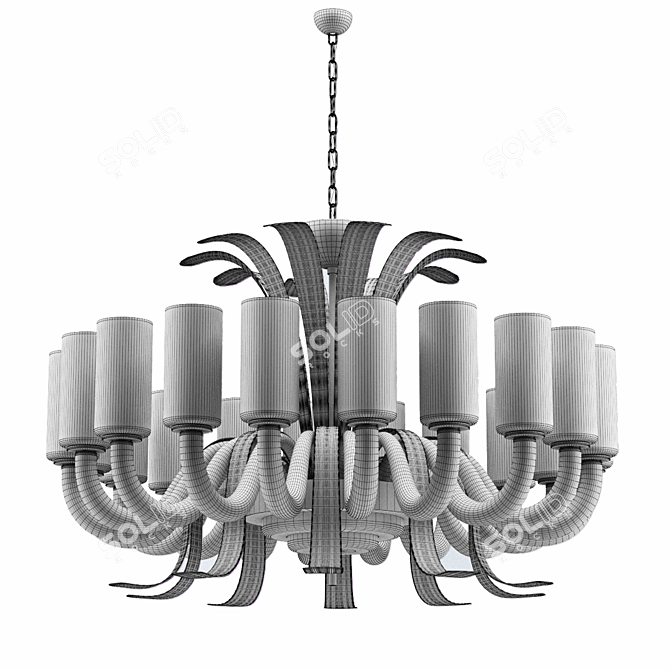 Luxury Leonardo Chandelier: 20-Light Contemporary Design 3D model image 4