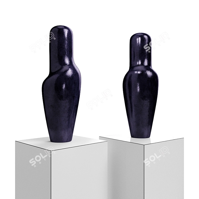 Harvey Bouterse Matryoshka: Intricately Crafted Ceramic Figure 3D model image 1