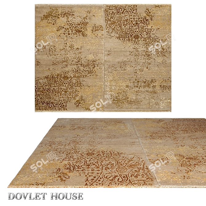 Double Silk Blend Carpet by DOVLET HOUSE 3D model image 1