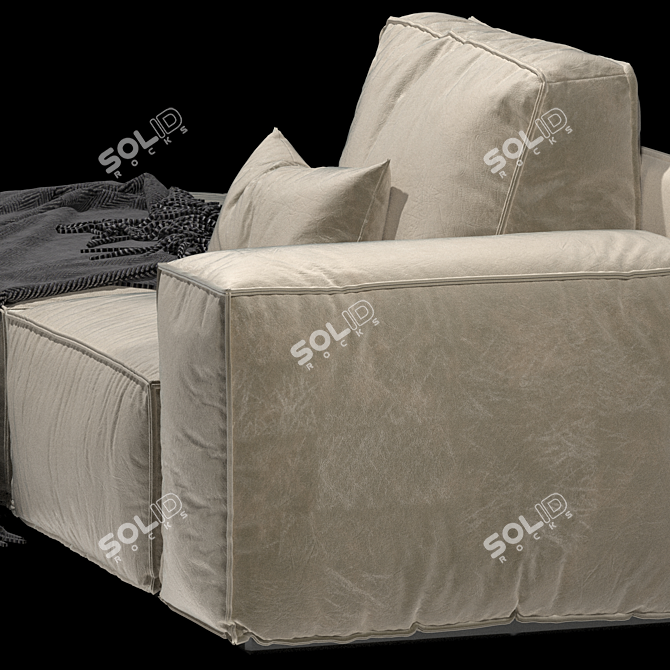 Sleek Designer Sofa for Modern Interiors 3D model image 4