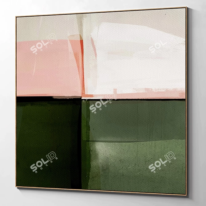 Abstract Square Photo Frames - Set of 2 3D model image 4