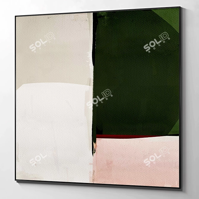 Abstract Square Photo Frames - Set of 2 3D model image 5