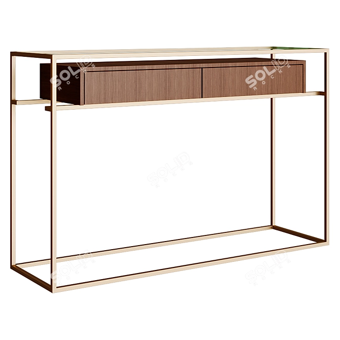 Elegant Restoration Hardware Console 3D model image 1