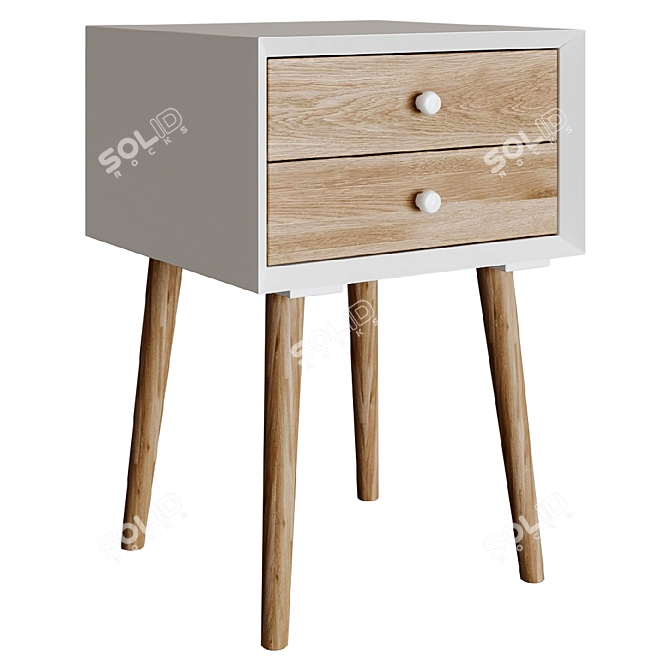 Sleek Nightstand: Latitude Run's Headly Stand 3D model image 1