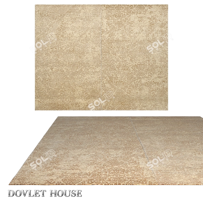 Title: Luxurious Silk Blend Carpet Pair - DOVLET HOUSE 3D model image 1