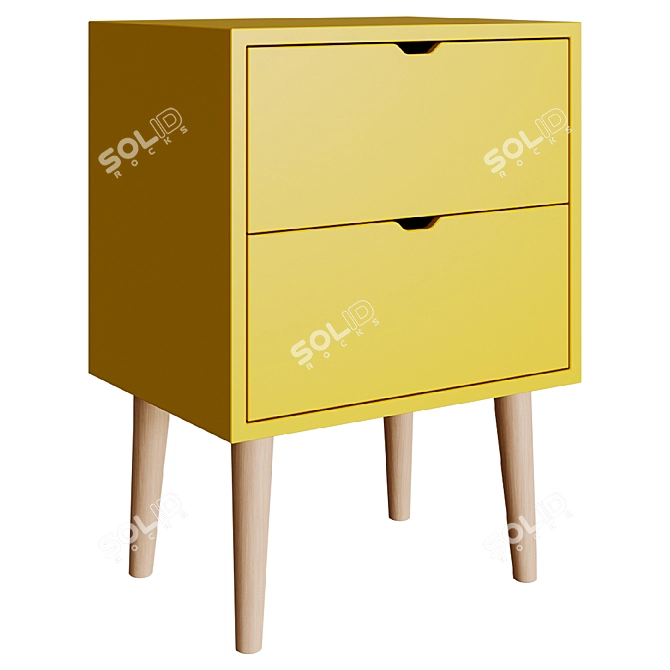 Zipcode Design Lalani Bedside Table 3D model image 4