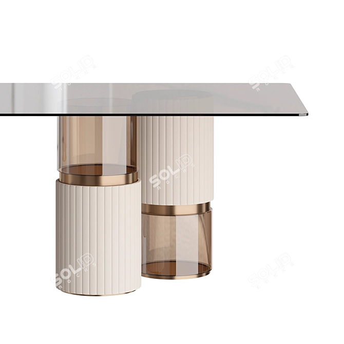 Carpanese Home Imperial S | Bronze Glass Top Table 3D model image 2