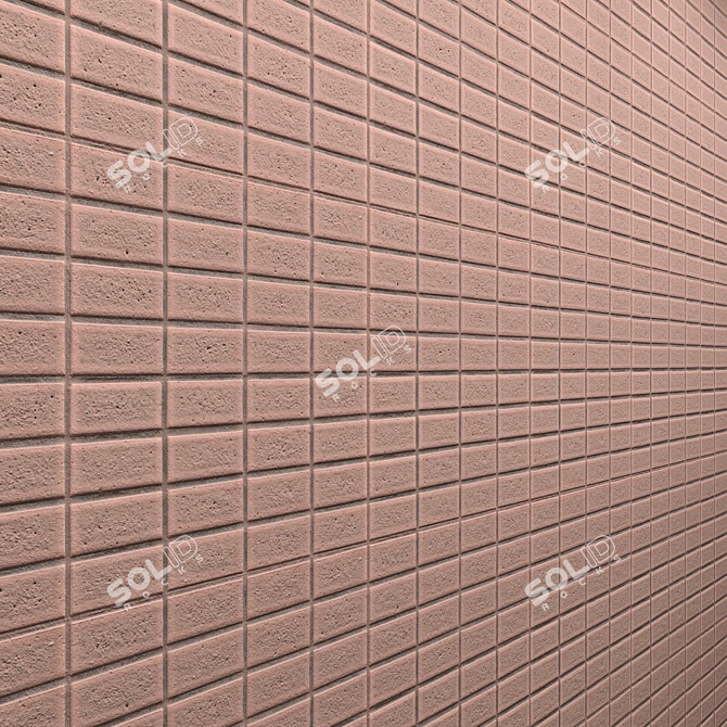  3D Red Tile Material 3D model image 1