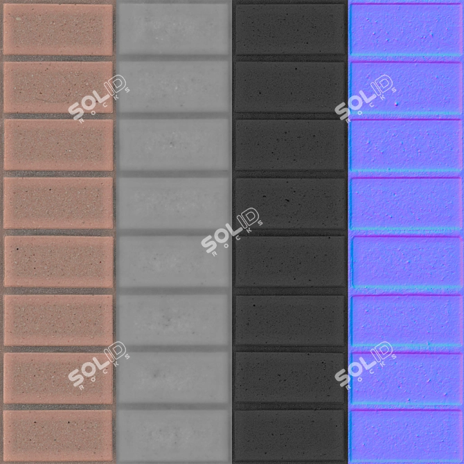  3D Red Tile Material 3D model image 4