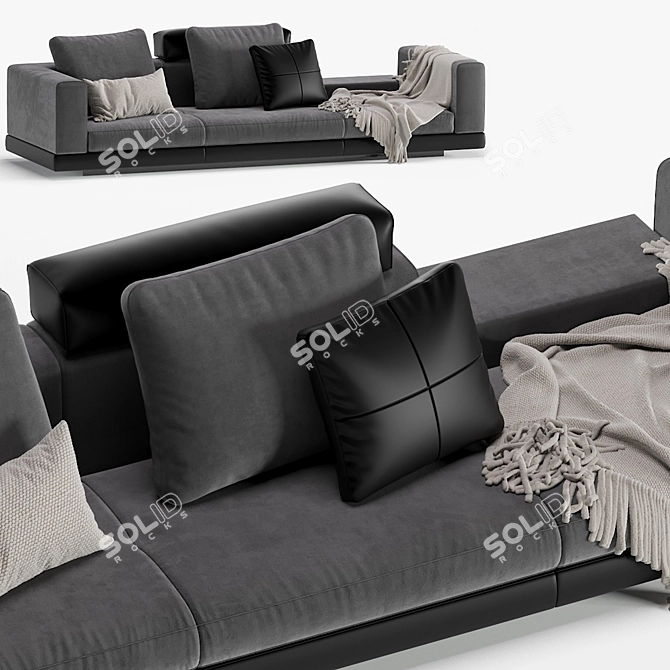 Connery: Minimalistic Elegance Sofa 3D model image 2