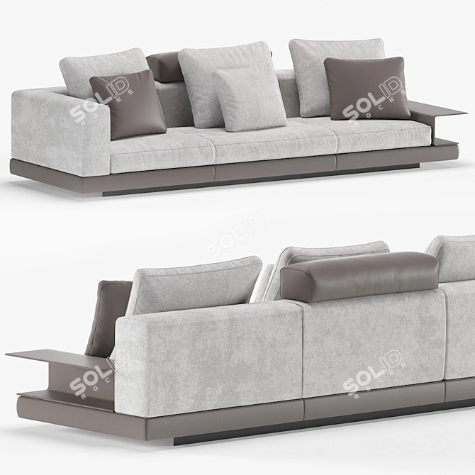 Connery: Minimalistic Elegance Sofa 3D model image 3