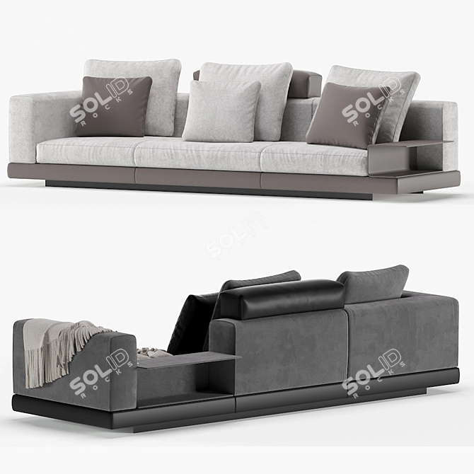 Connery: Minimalistic Elegance Sofa 3D model image 5