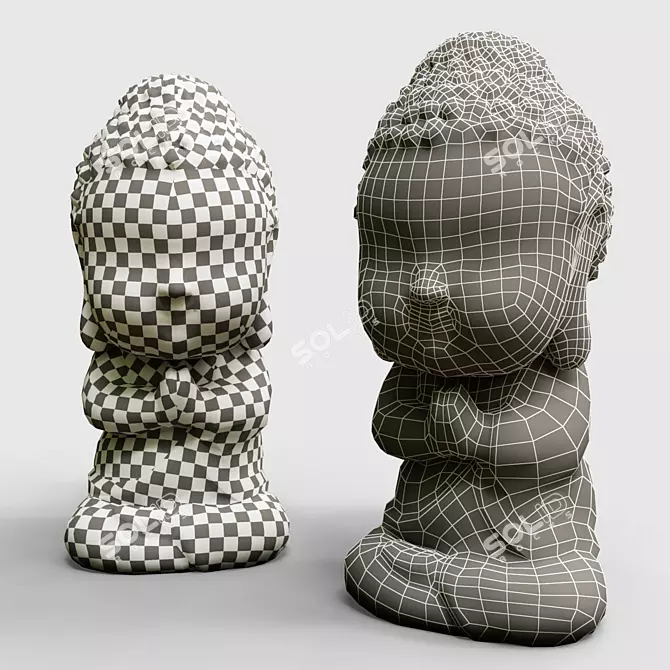 Zen Baby Buddha Figurine 3D model image 5